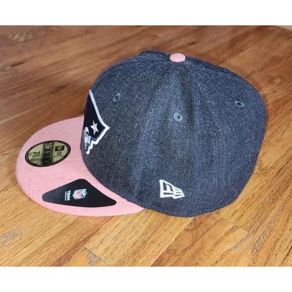 New Era 59Fifty NFL Team Hat New England Patriots Navy Fitted Men Cap 7 5/8 NWT - Picture 2 of 11